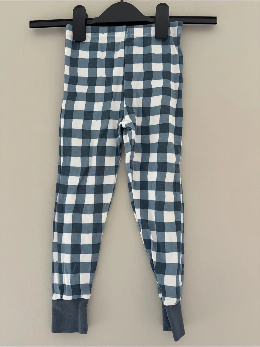 Honest Baby Blue Plaid Cotton Pajama Set 4T